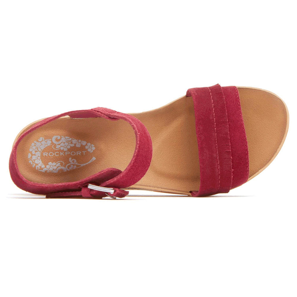 Rockport Sandals For Womens Red - Weekend Casuals Lanea Quarter-Strap - DC2538906